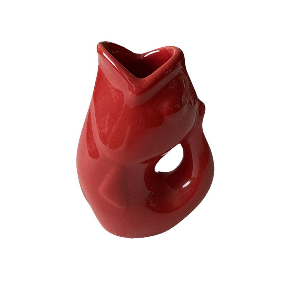 GurglePot Ref Fish Pitcher Vase Ceramic 4 Inch tall 2006‎ Original